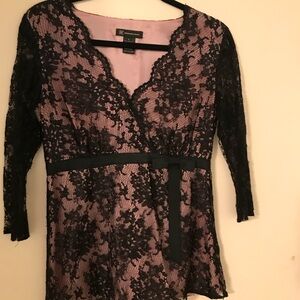 INC International Concepts Pink and Black Top